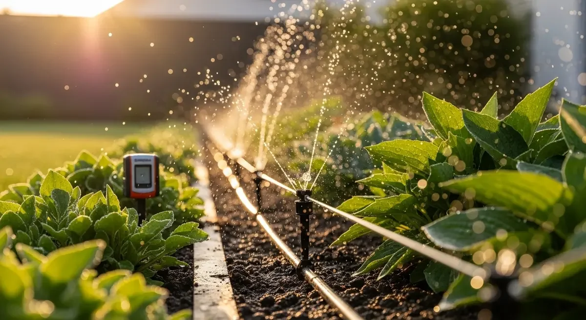 Intelligente bewässerungssysteme für einen grünen garten